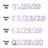 Custom-Fetti Date - 03/29/24 or 03/29/25  Pink
