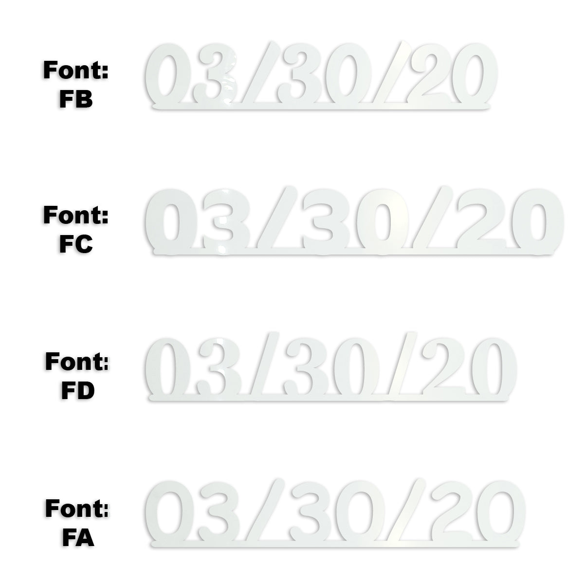 Custom-Fetti Date - 03/30/24 or 03/30/25  White