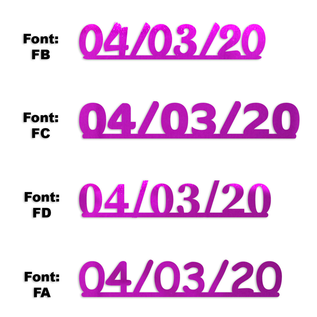 Custom-Fetti Date - 04/03/24 or 04/03/25  Fuchsia