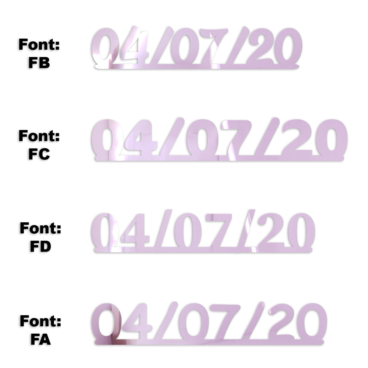 Custom-Fetti Date - 04/07/24 or 04/07/25  Pink