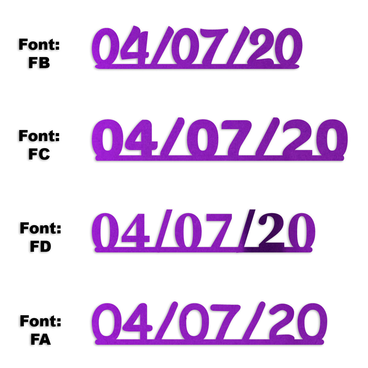 Custom-Fetti Date - 04/07/24 or 04/07/25  Purple