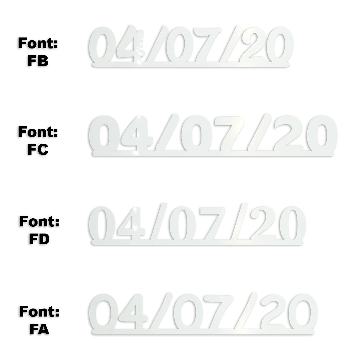 Custom-Fetti Date - 04/07/24 or 04/07/25  White