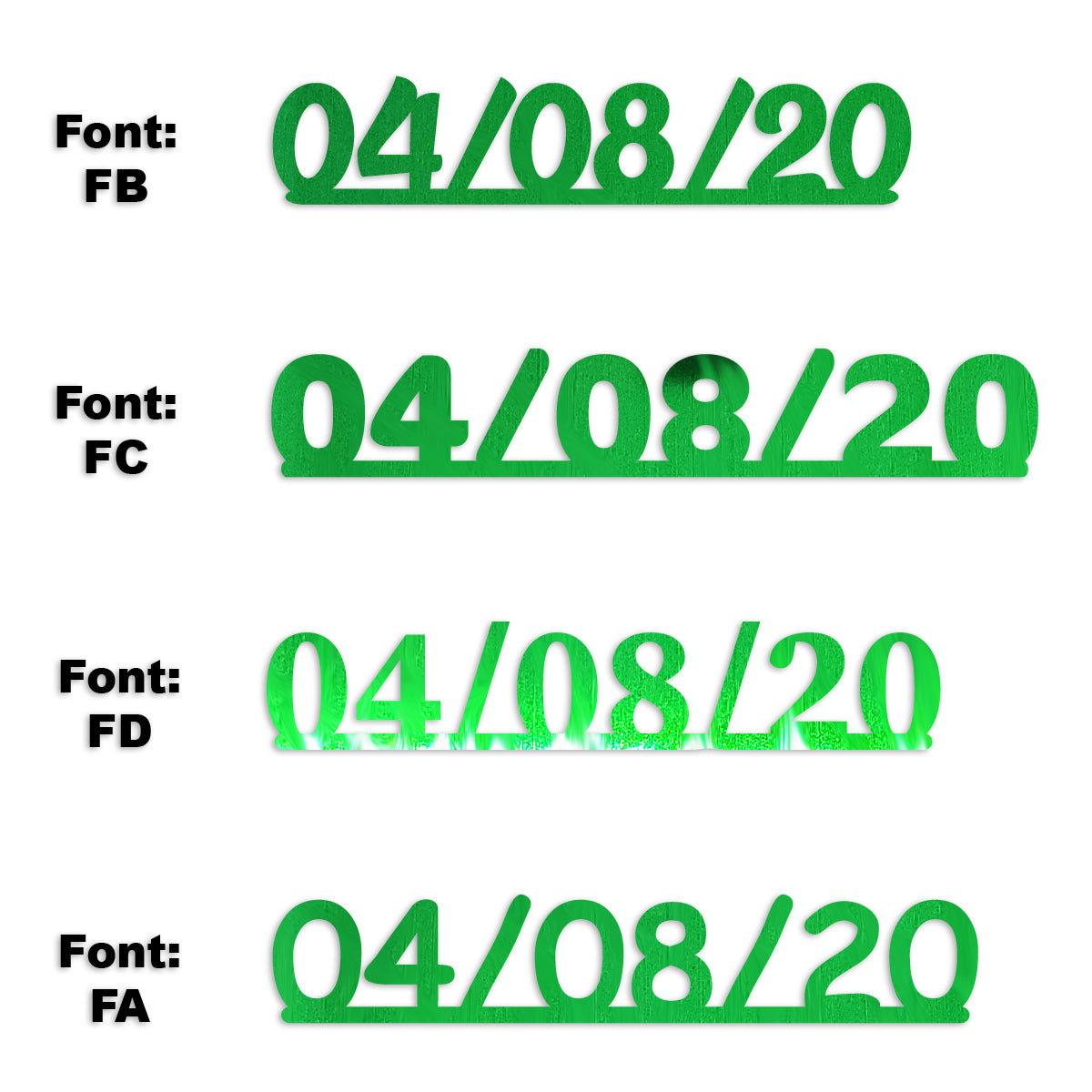 Custom-Fetti Date - 04/08/24 or 04/08/25  Green