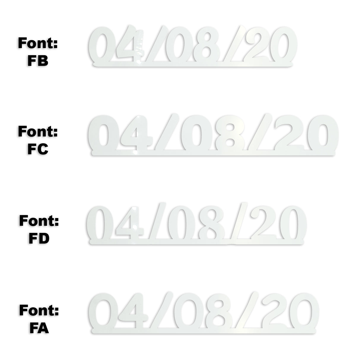 Custom-Fetti Date - 04/08/24 or 04/08/25  White