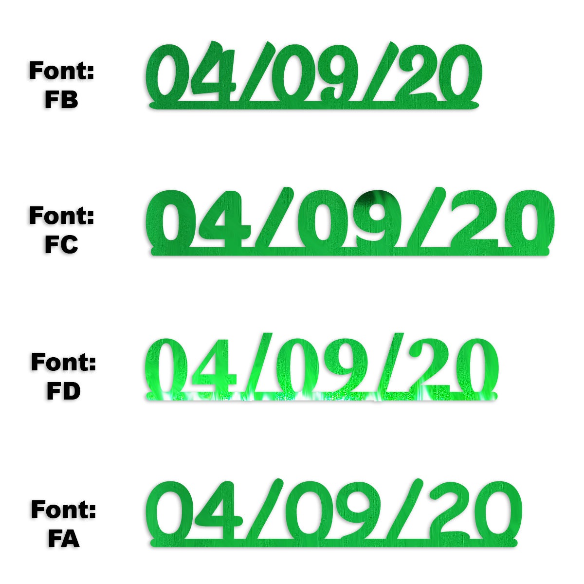 Custom-Fetti Date - 04/09/24 or 04/09/25  Green