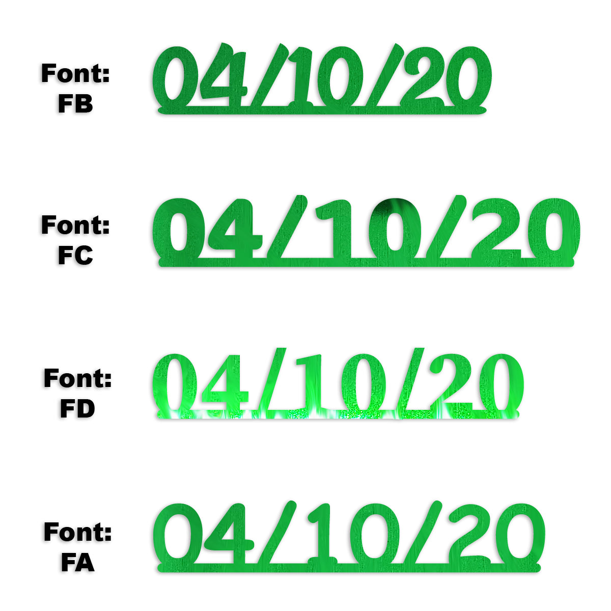 Custom-Fetti Date - 04/10/24 or 04/10/25  Green