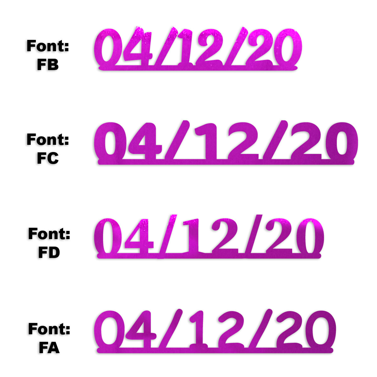 Custom-Fetti Date - 04/12/24 or 04/12/25  Fuchsia