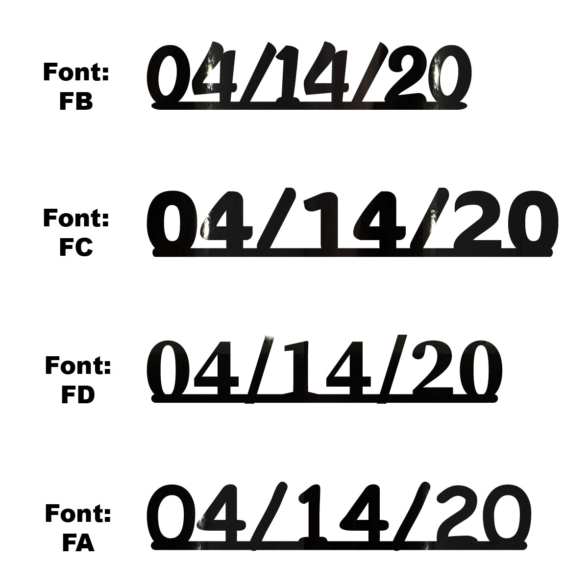 Custom-Fetti Date - 04/14/24 or 04/14/25  Black