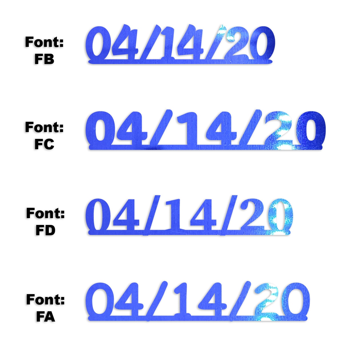 Custom-Fetti Date - 04/14/24 or 04/14/25  Blue Royal