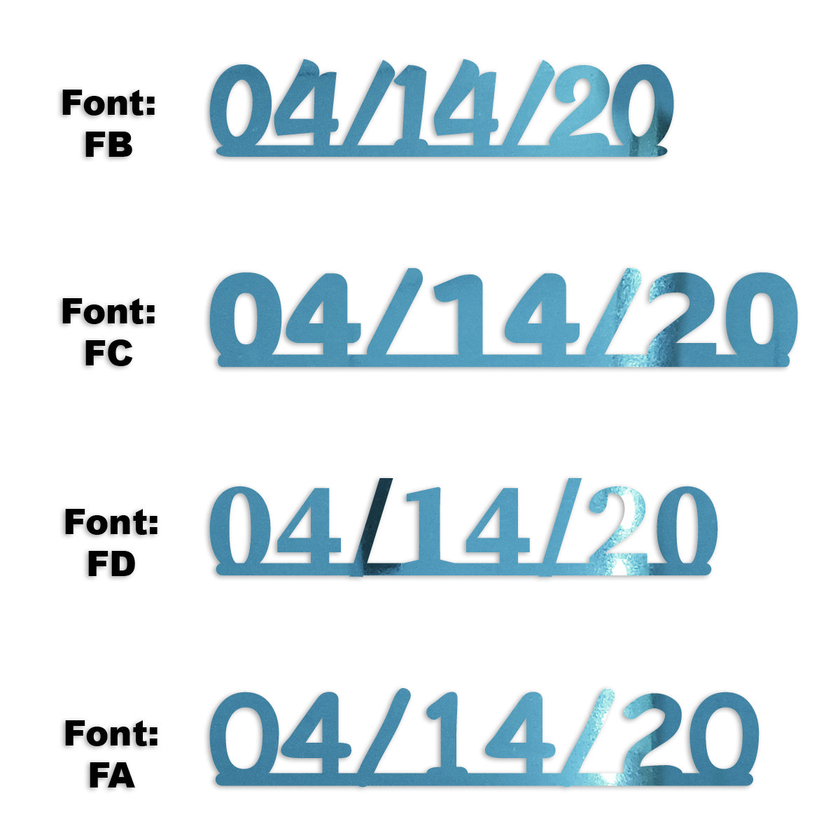 Custom-Fetti Date - 04/14/24 or 04/14/25  Blue Sky