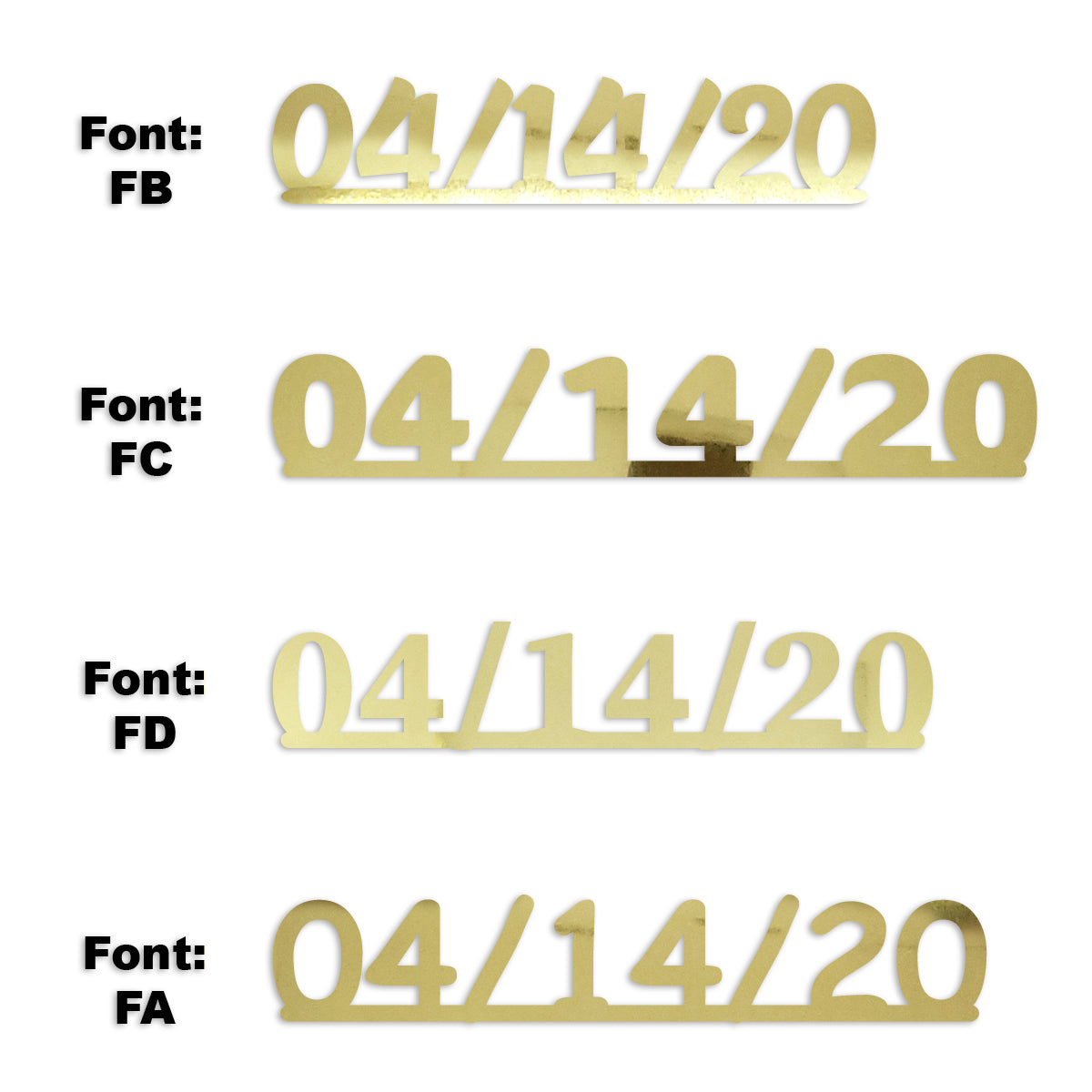 Custom-Fetti Date - 04/14/24 or 04/14/25  Gold