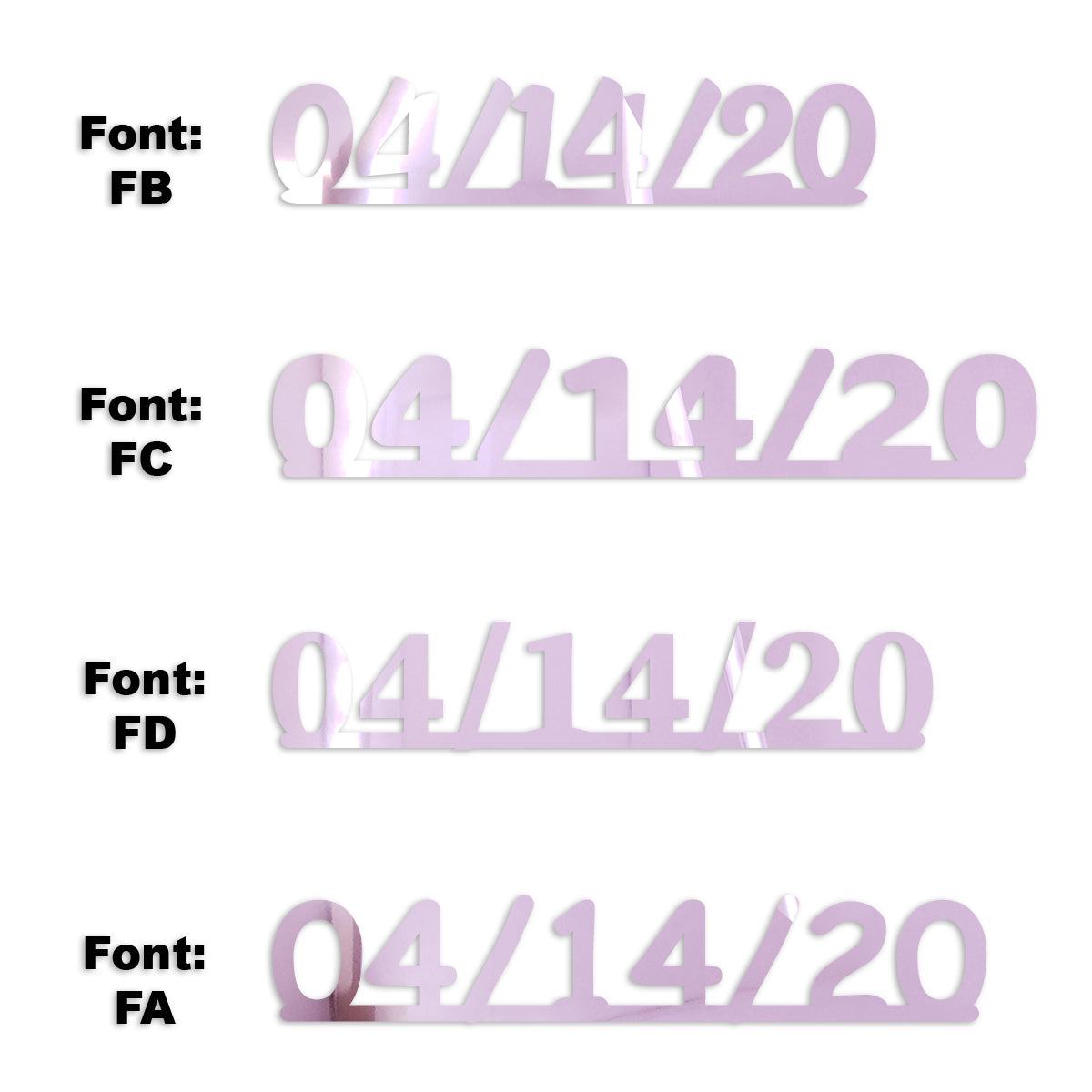 Custom-Fetti Date - 04/14/24 or 04/14/25  Pink