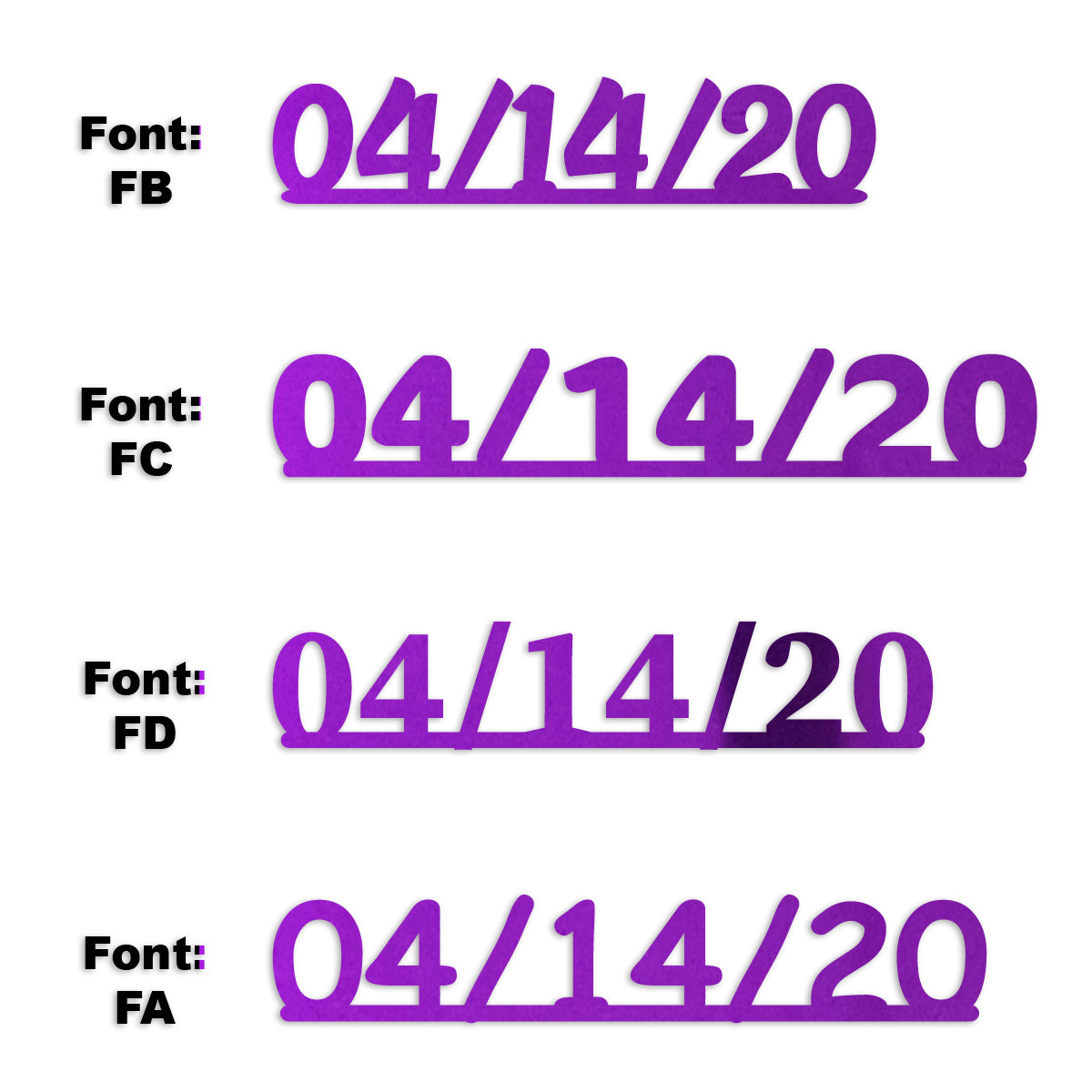Custom-Fetti Date - 04/14/24 or 04/14/25  Purple