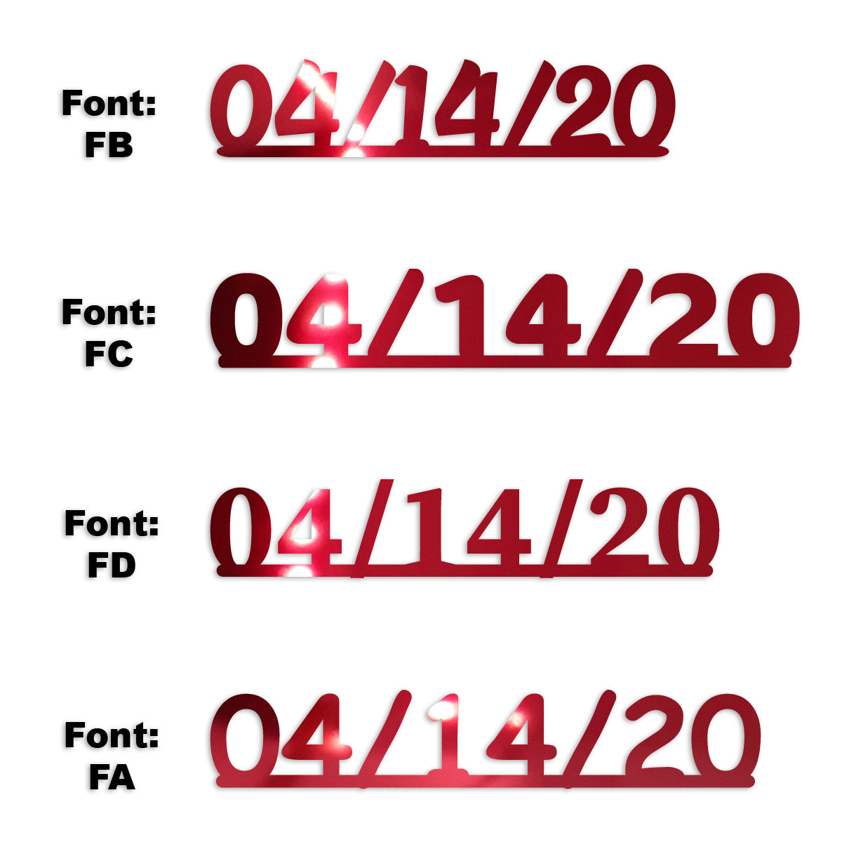 Custom-Fetti Date - 04/14/24 or 04/14/25  Red