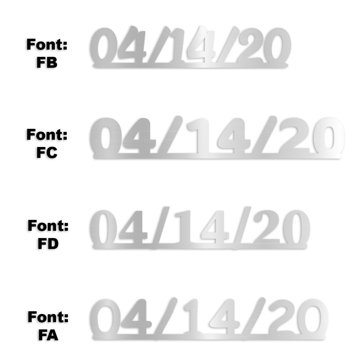 Custom-Fetti Date - 04/14/24 or 04/14/25  Silver
