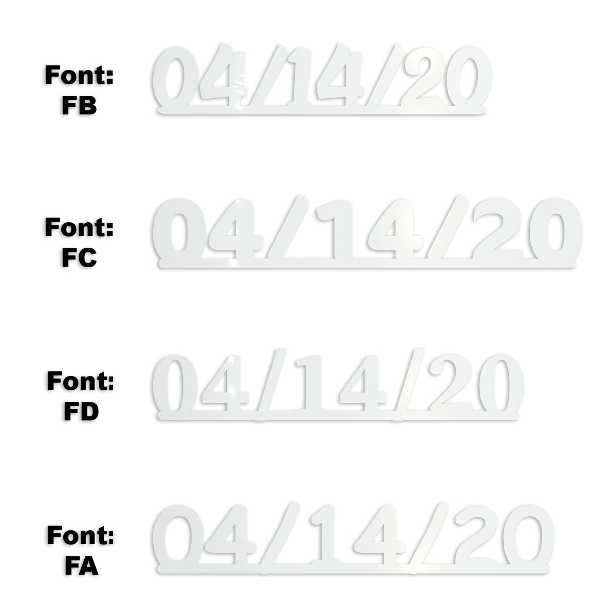 Custom-Fetti Date - 04/14/24 or 04/14/25  White