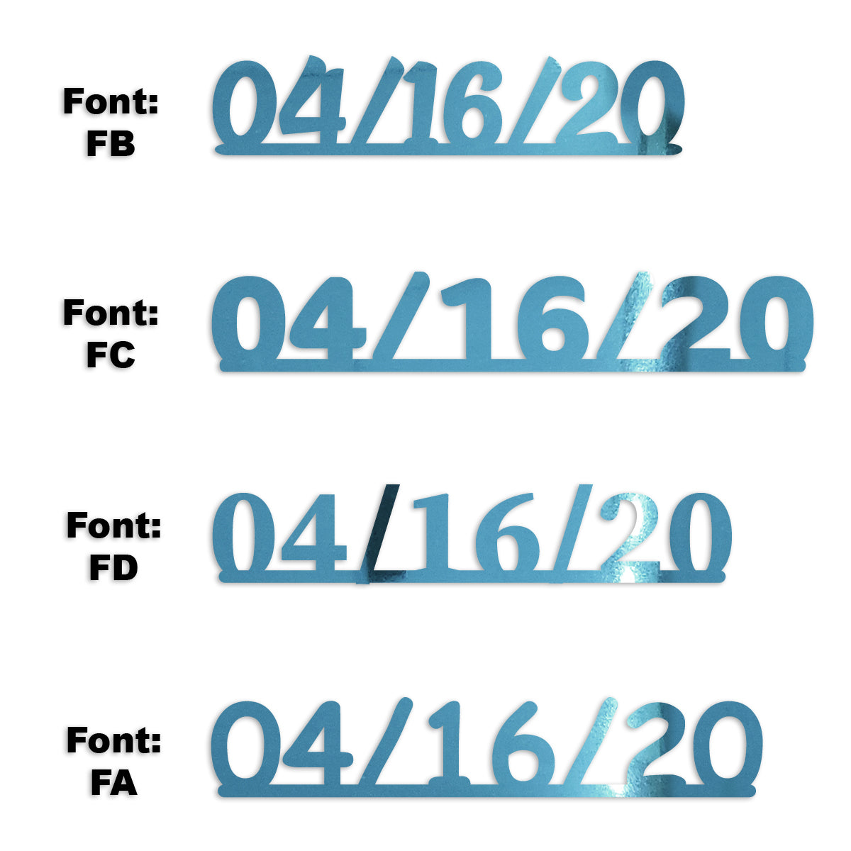 Custom-Fetti Date - 04/16/24 or 04/16/25  Blue Sky