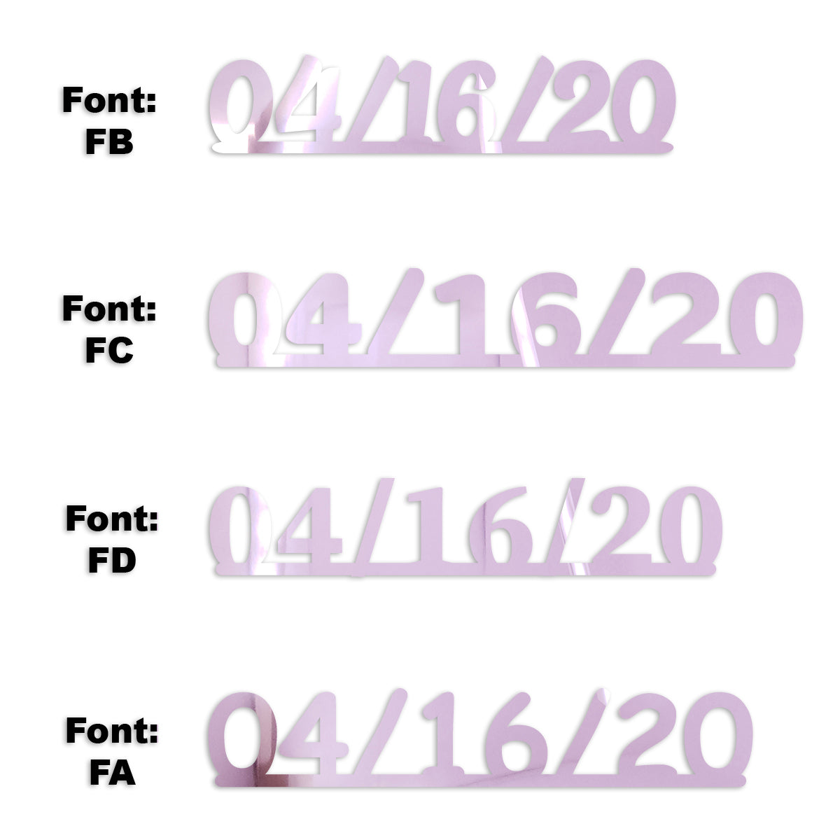 Custom-Fetti Date - 04/16/24 or 04/16/25  Pink