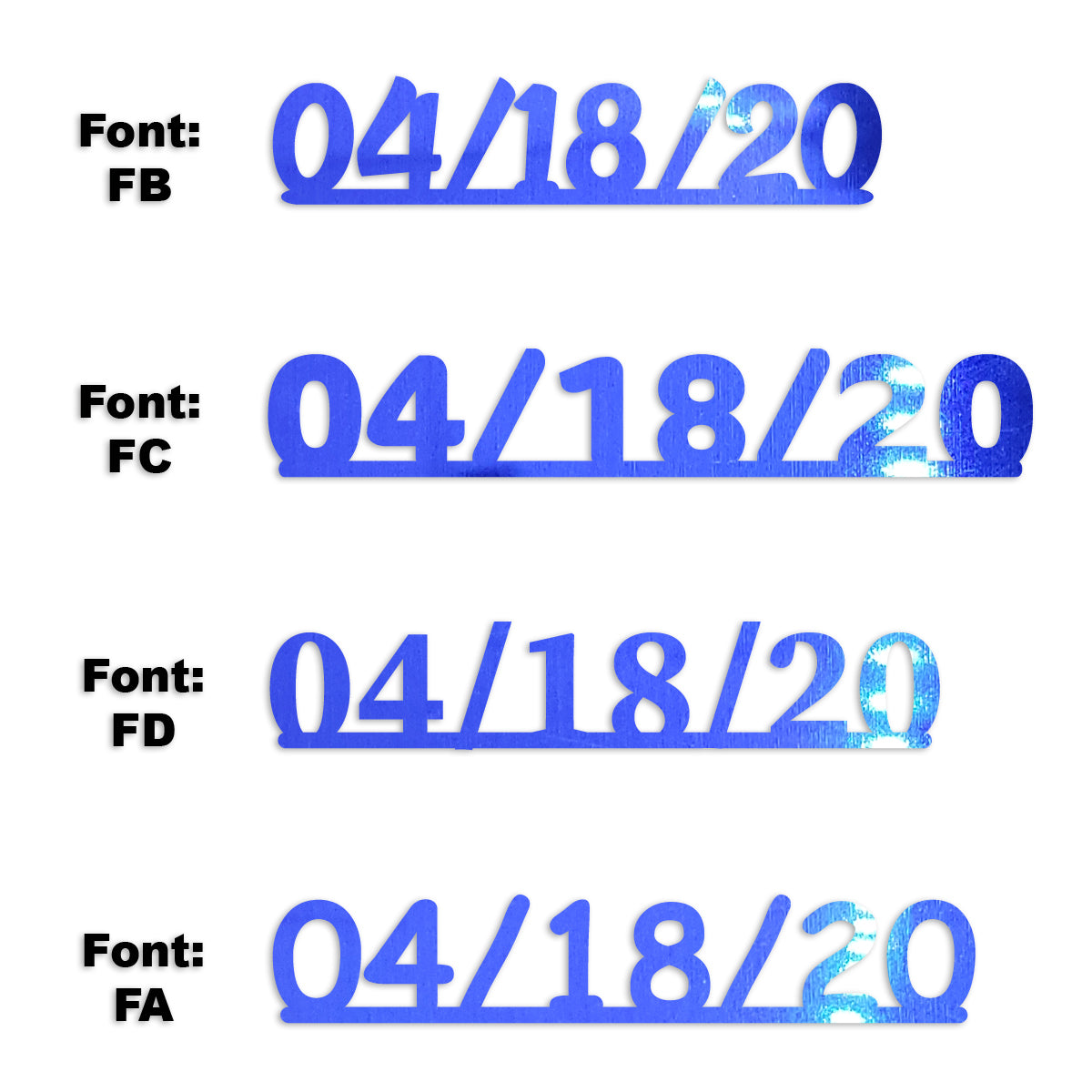 Custom-Fetti Date - 04/18/24 or 04/18/25  Blue Royal