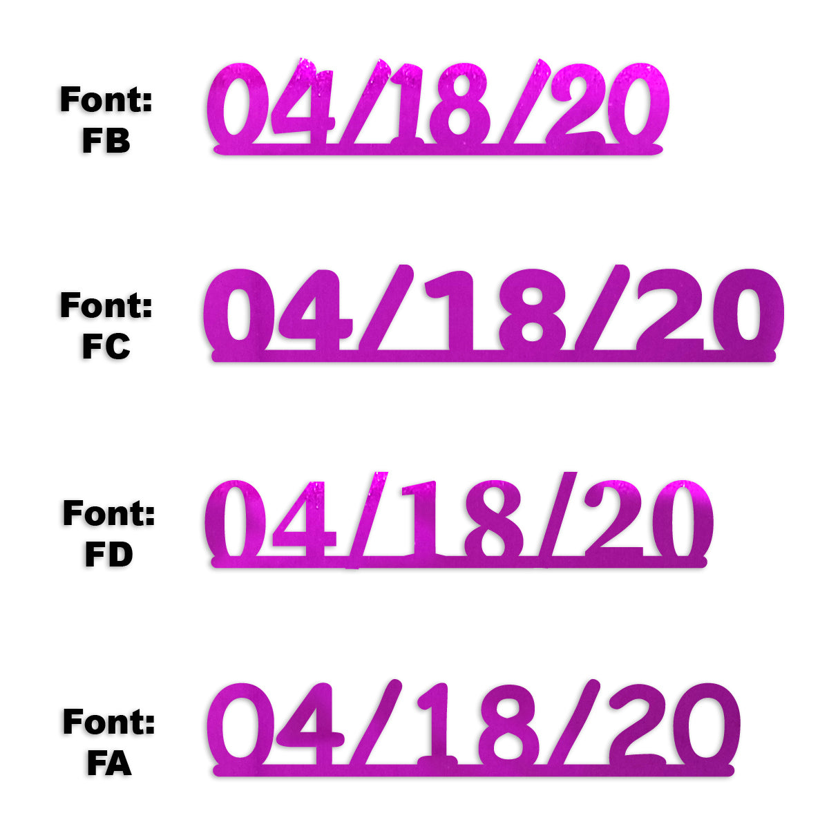 Custom-Fetti Date - 04/18/24 or 04/18/25  Fuchsia