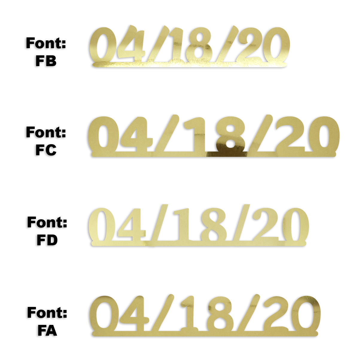 Custom-Fetti Date - 04/18/24 or 04/18/25  Gold