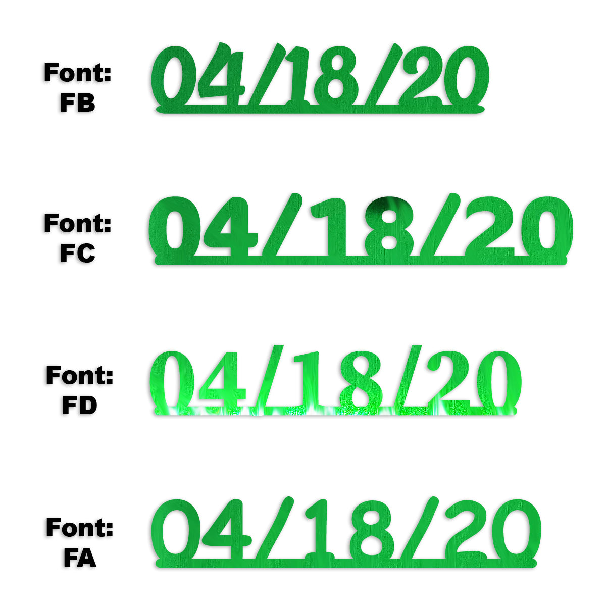 Custom-Fetti Date - 04/18/24 or 04/18/25  Green