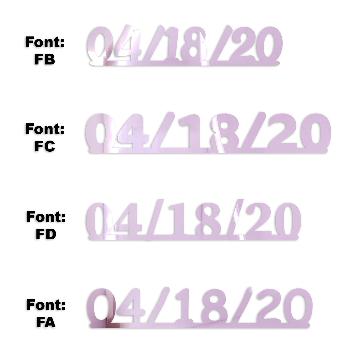 Custom-Fetti Date - 04/18/24 or 04/18/25  Pink