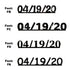Custom-Fetti Date - 04/19/24 or 04/19/25  Black
