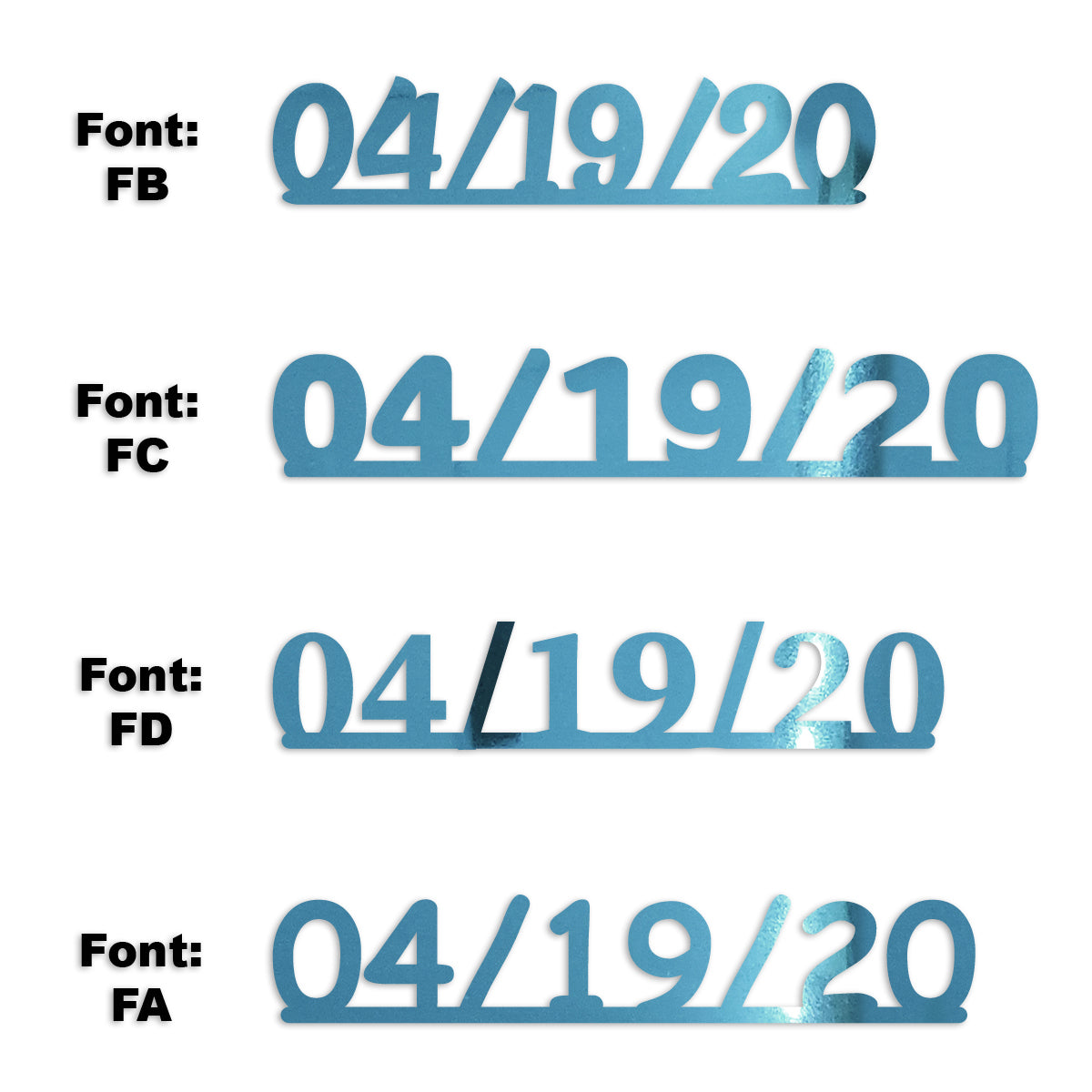 Custom-Fetti Date - 04/19/24 or 04/19/25  Blue Sky