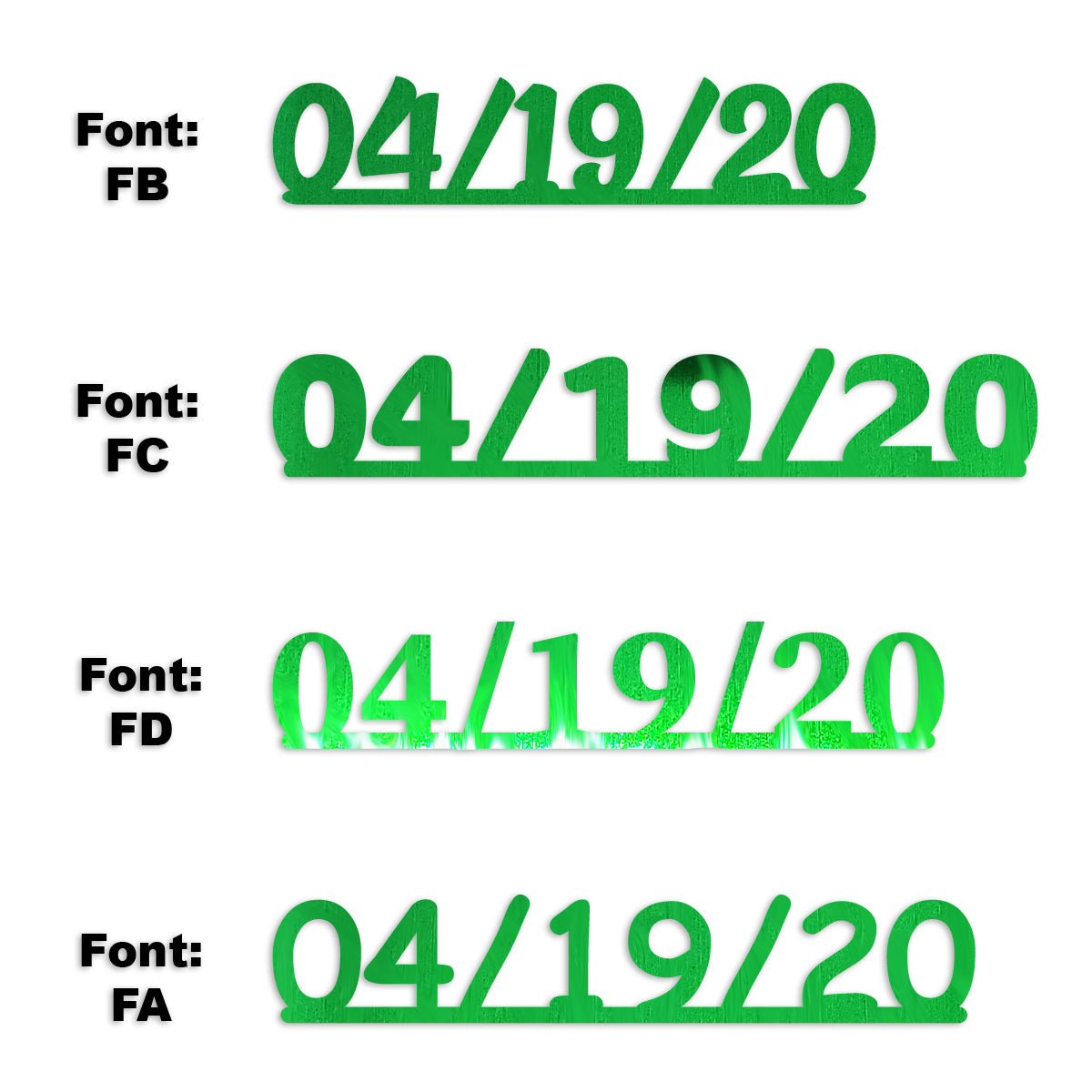 Custom-Fetti Date - 04/19/24 or 04/19/25  Green