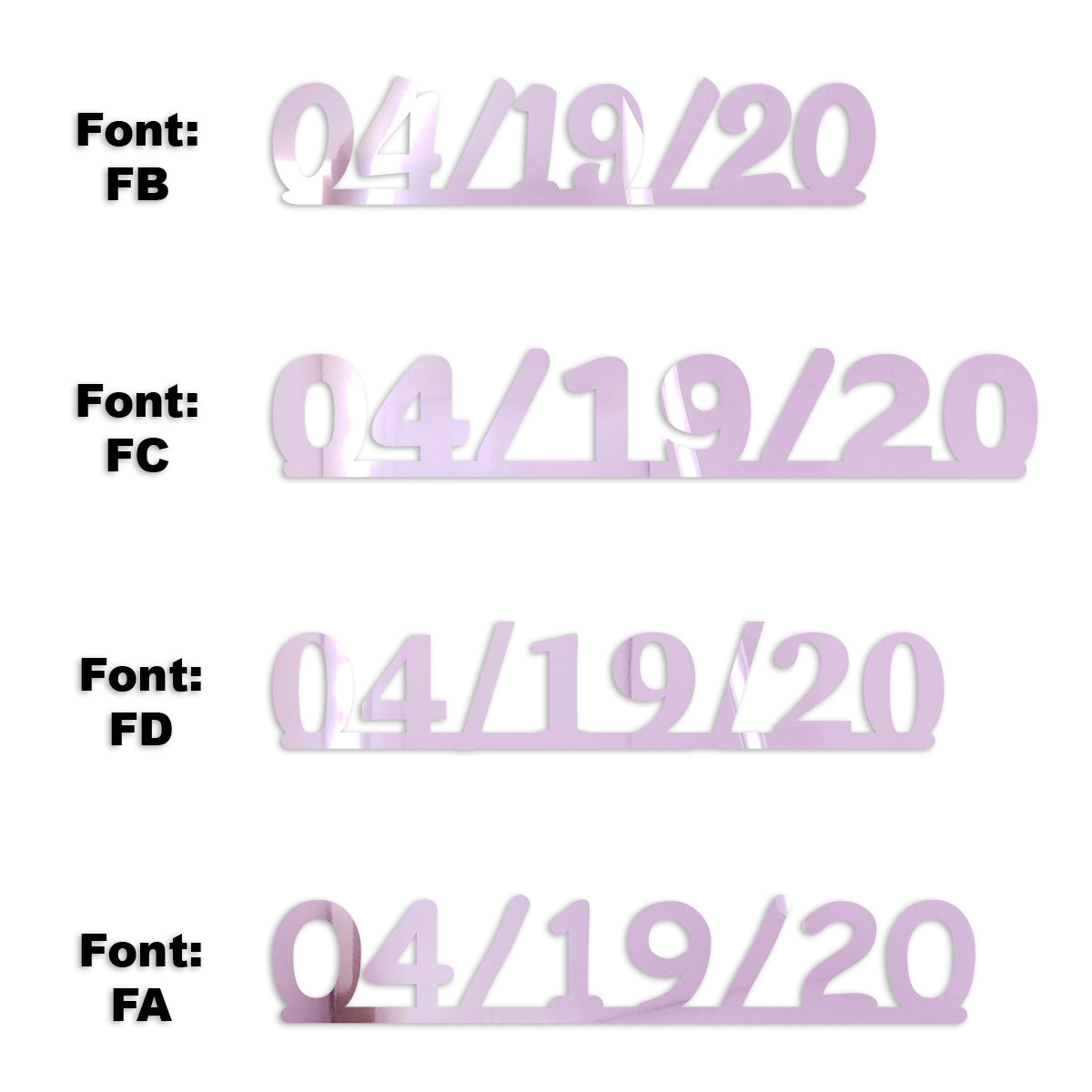 Custom-Fetti Date - 04/19/24 or 04/19/25  Pink