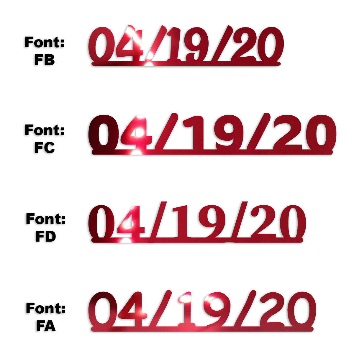 Custom-Fetti Date - 04/19/24 or 04/19/25  Red