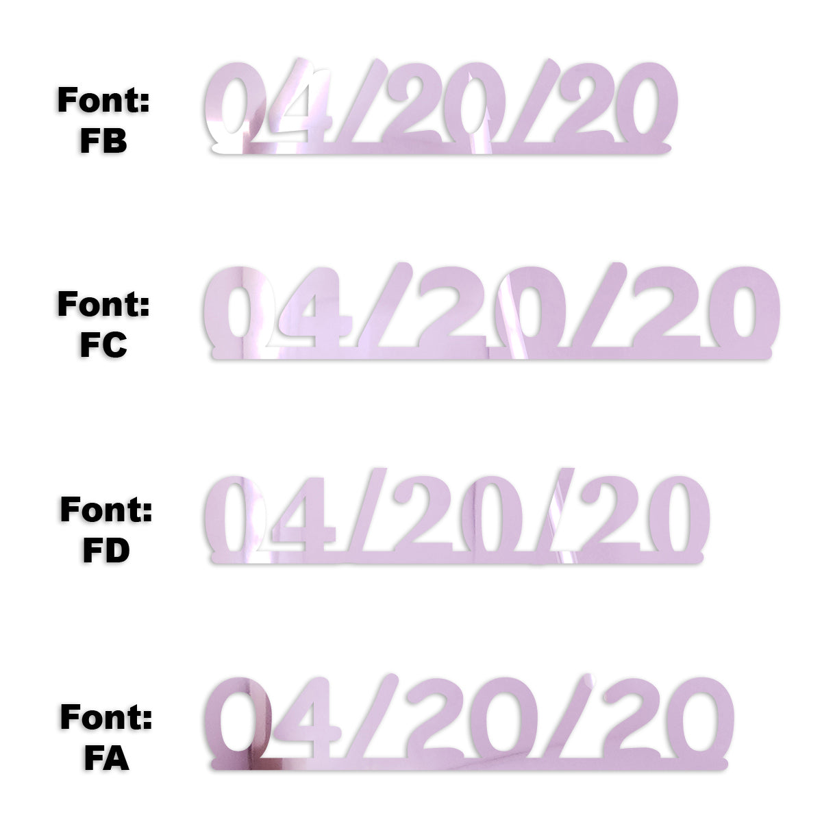 Custom-Fetti Date - 04/20/24 or 04/20/25  Pink