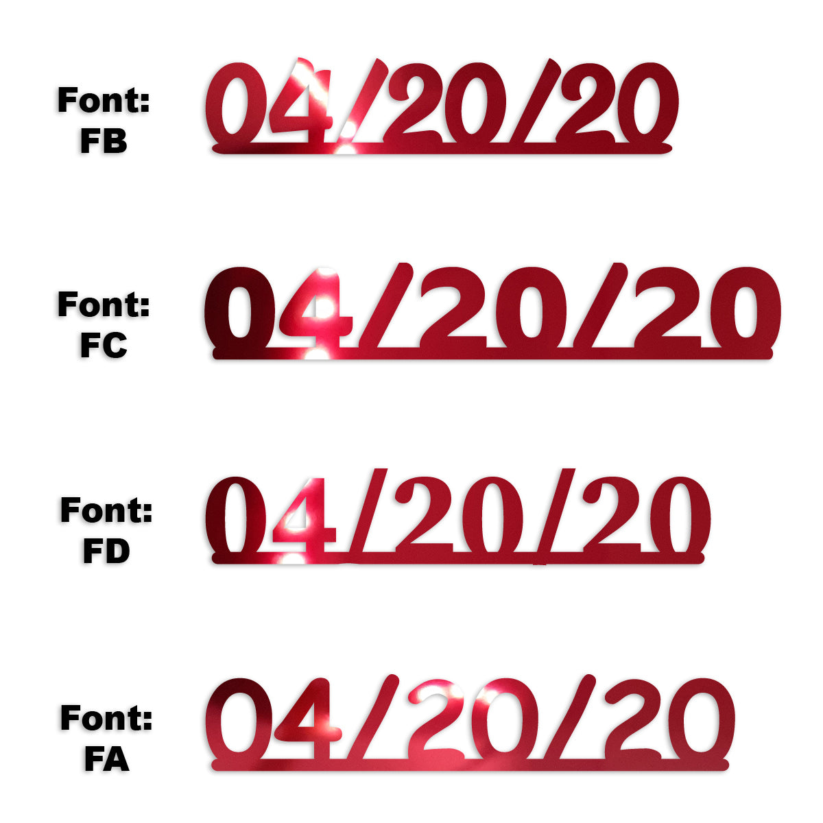 Custom-Fetti Date - 04/20/24 or 04/20/25  Red