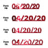 Custom-Fetti Date - 04/20/24 or 04/20/25  Red