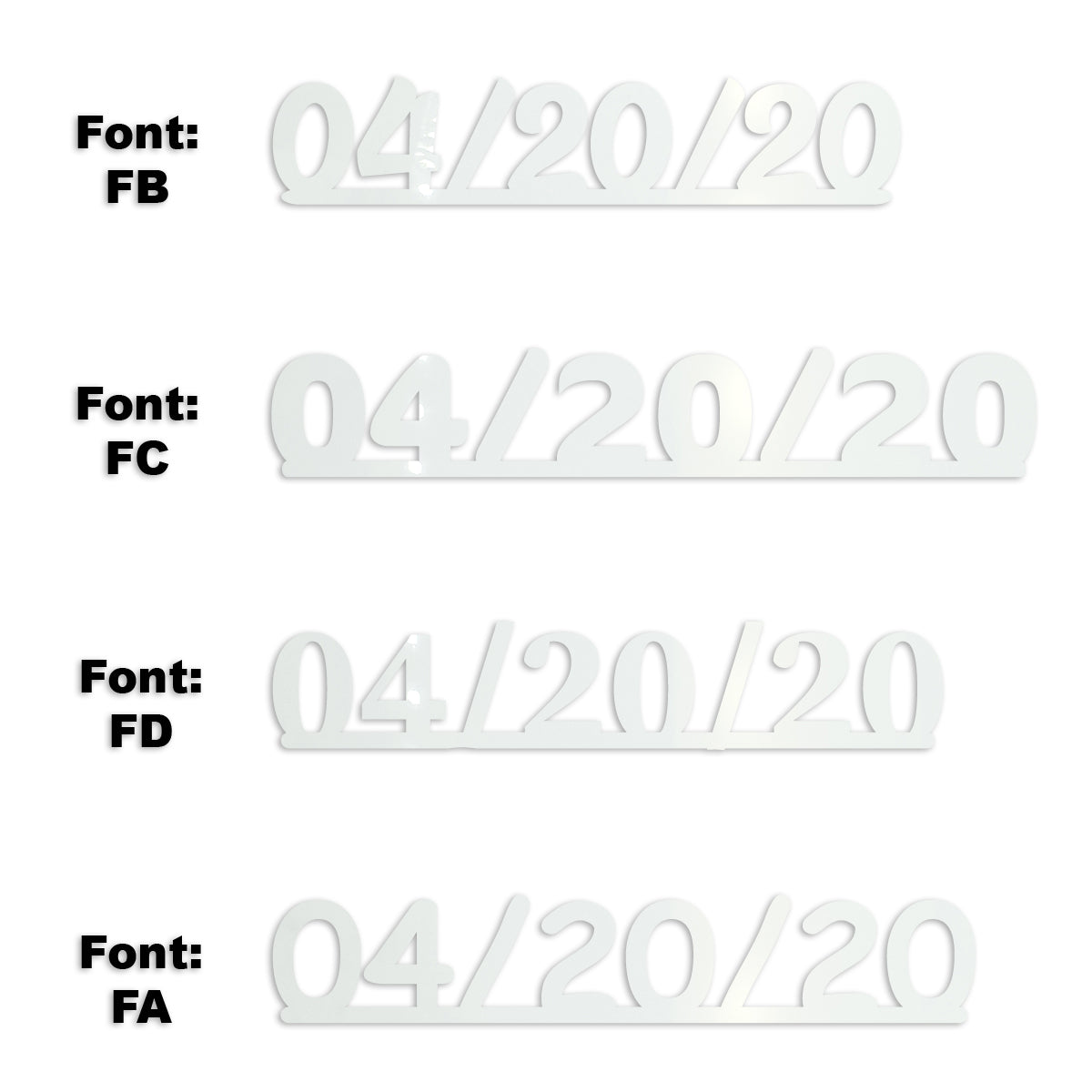 Custom-Fetti Date - 04/20/24 or 04/20/25  White