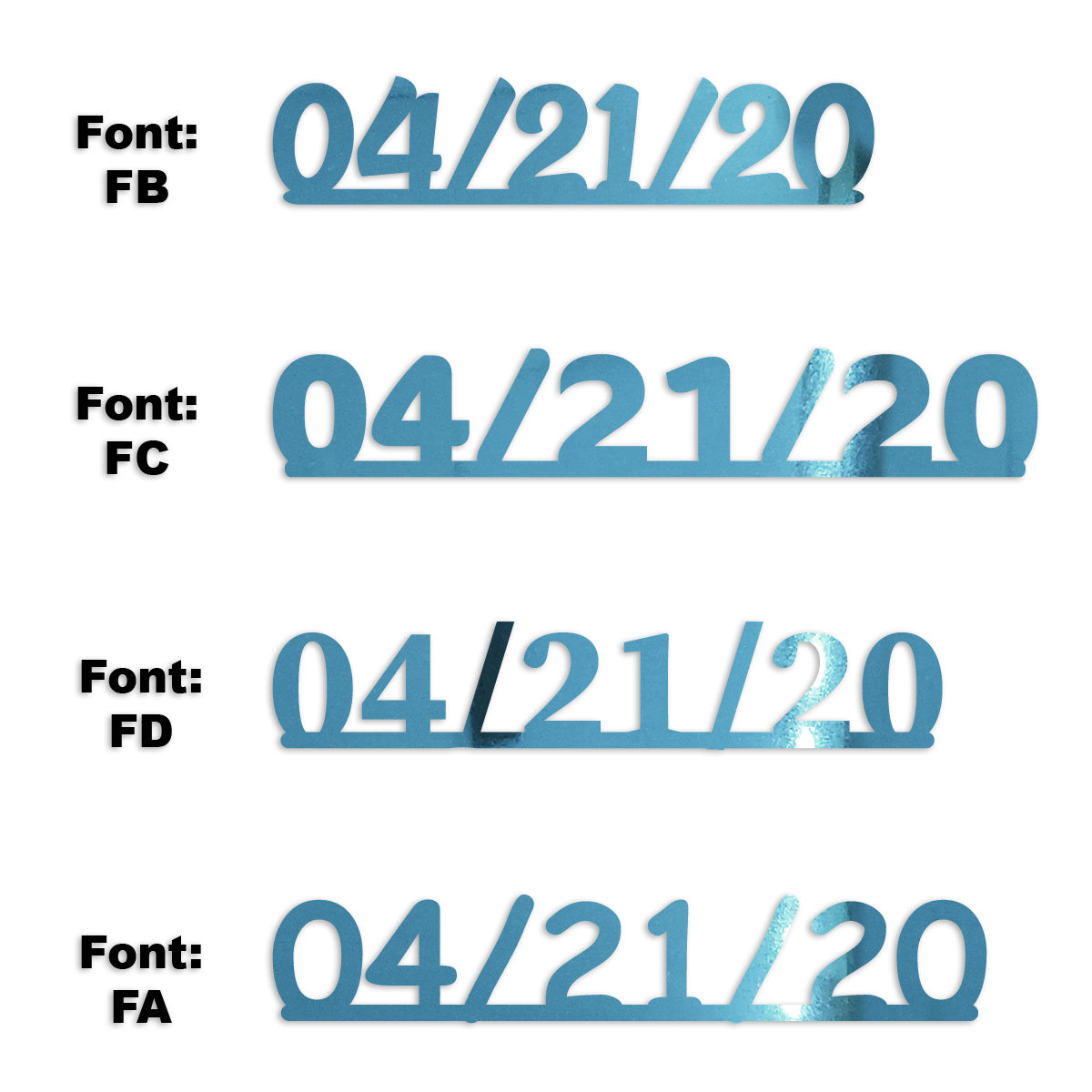 Custom-Fetti Date - 04/21/24 or 04/21/25  Blue Sky