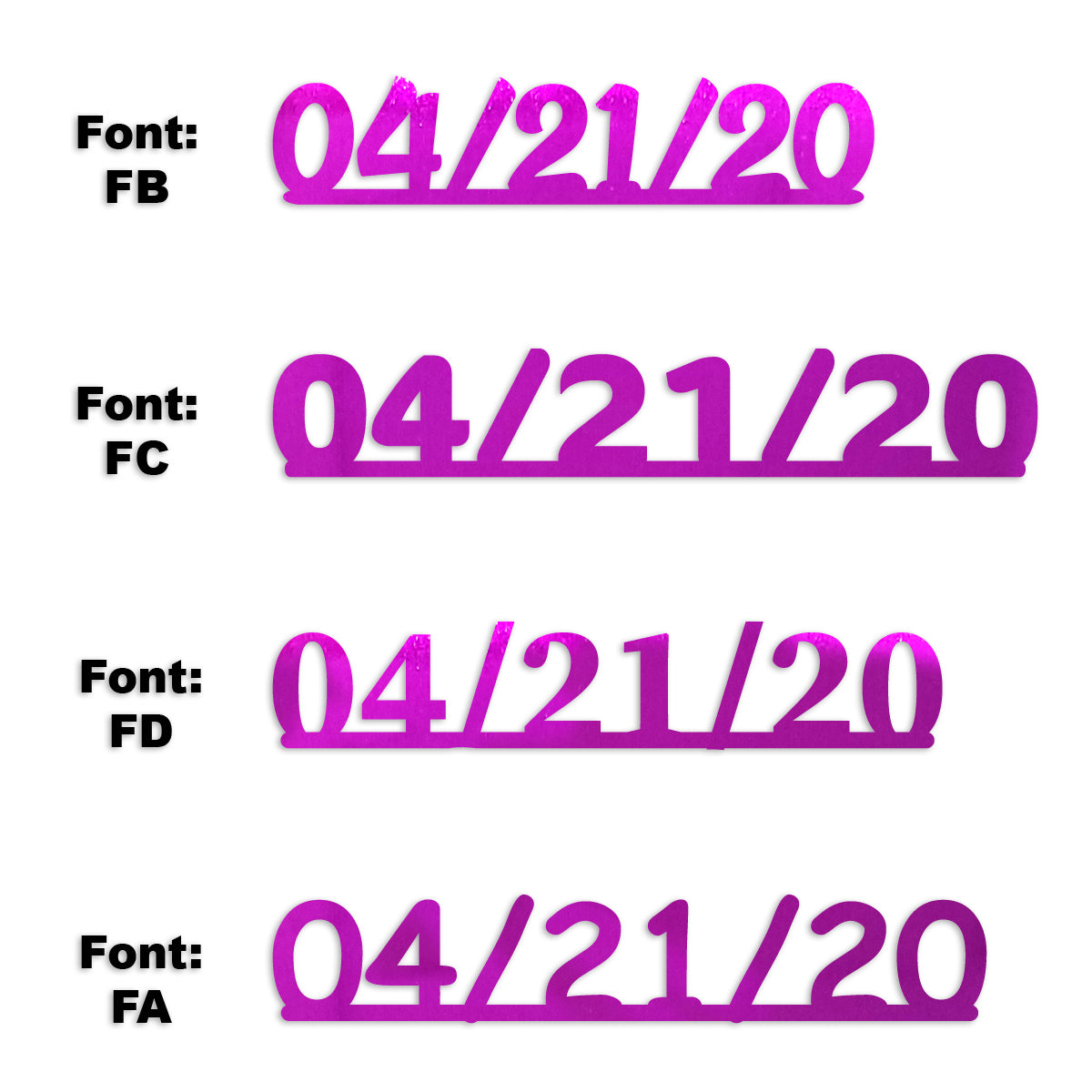 Custom-Fetti Date - 04/21/24 or 04/21/25  Fuchsia