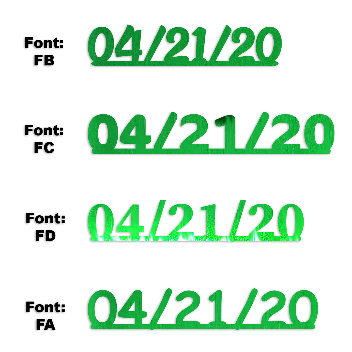 Custom-Fetti Date - 04/21/24 or 04/21/25  Green