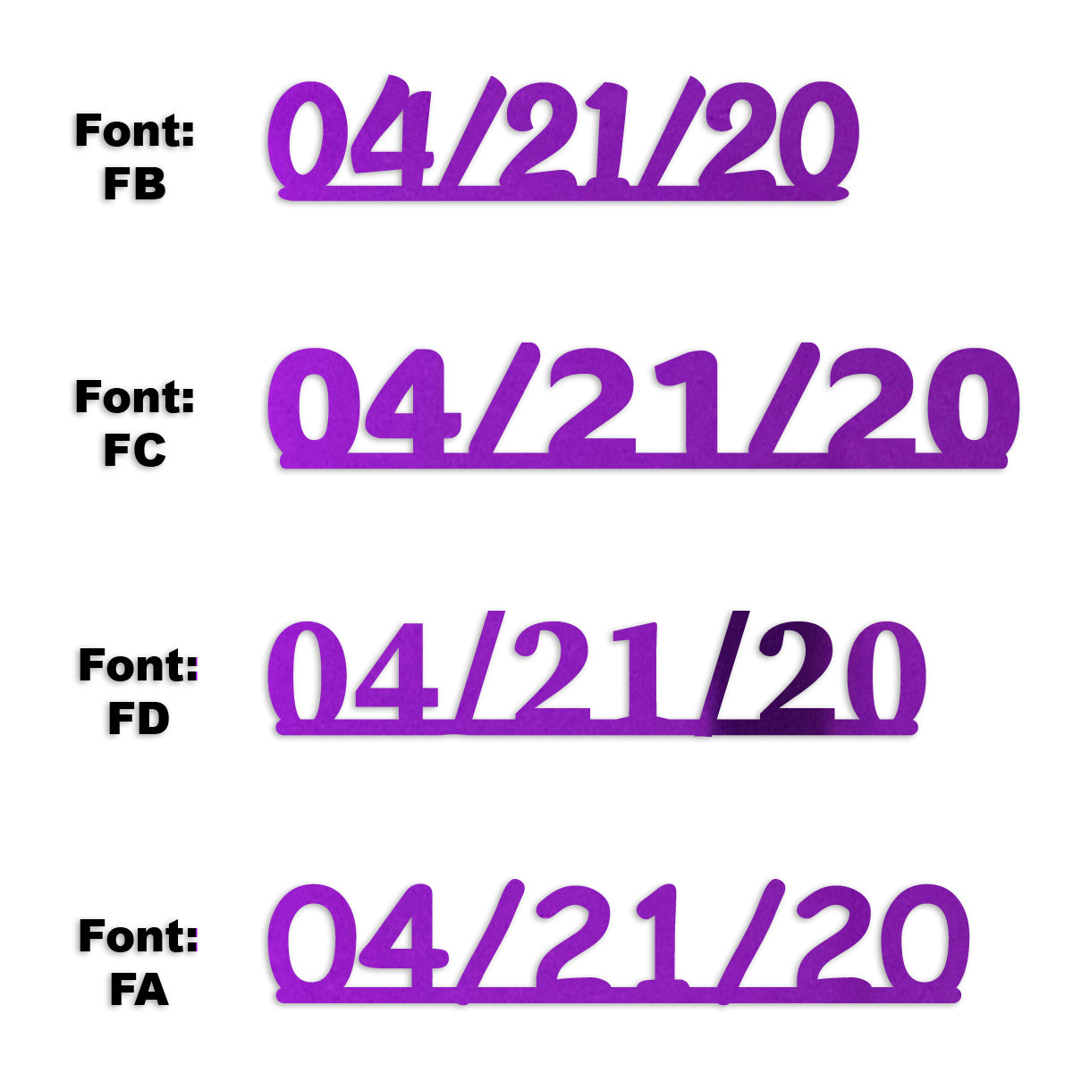 Custom-Fetti Date - 04/21/24 or 04/21/25  Purple