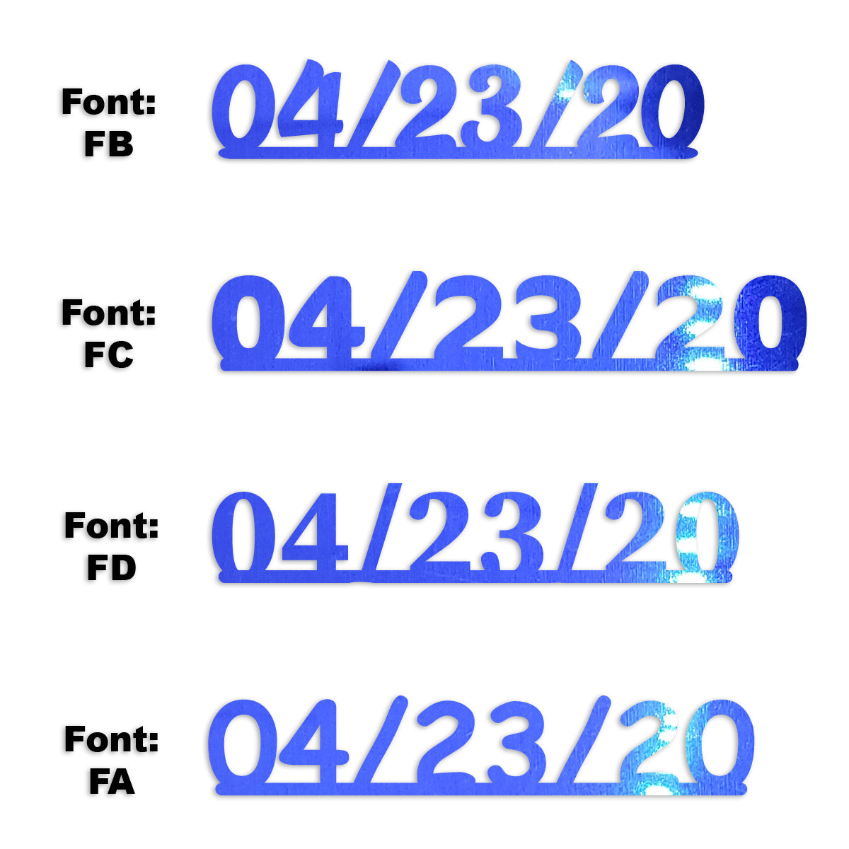 Custom-Fetti Date - 04/23/24 or 04/23/25  Blue Royal