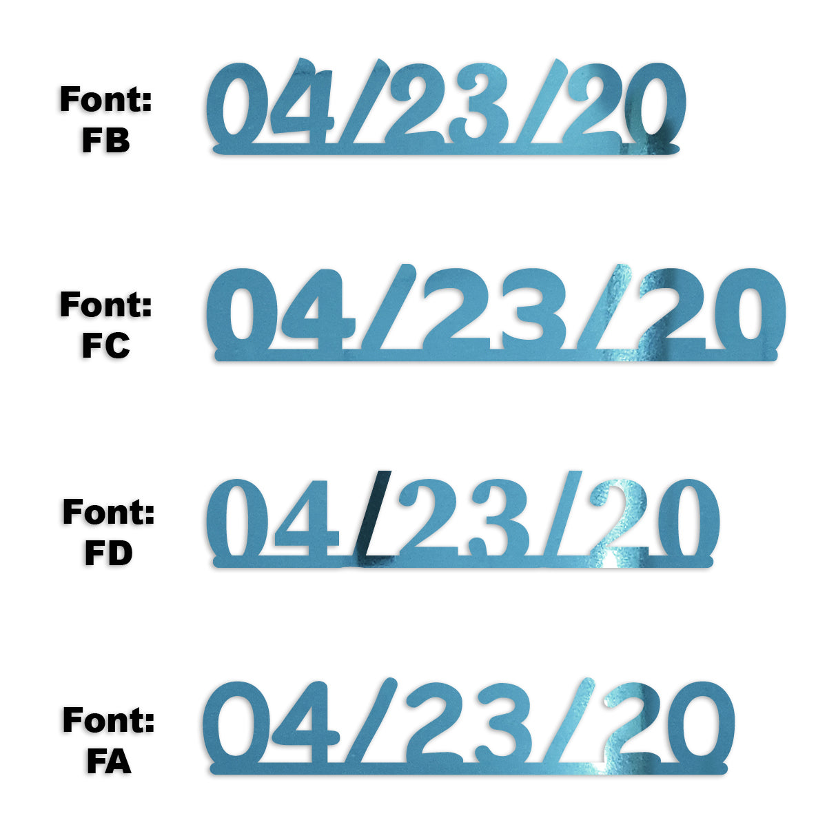 Custom-Fetti Date - 04/23/24 or 04/23/25  Blue Sky