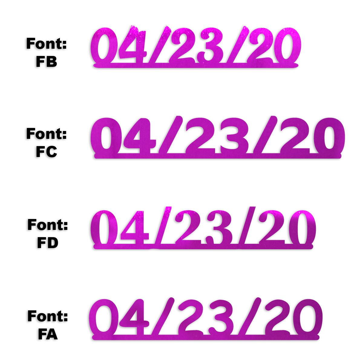 Custom-Fetti Date - 04/23/24 or 04/23/25  Fuchsia
