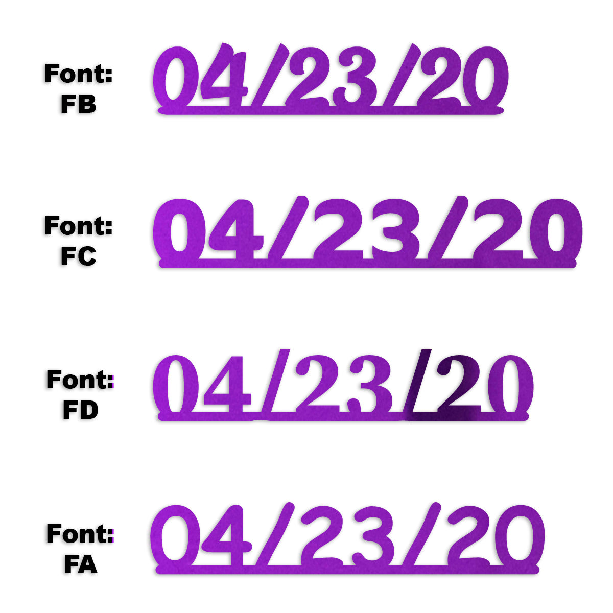 Custom-Fetti Date - 04/23/24 or 04/23/25  Purple