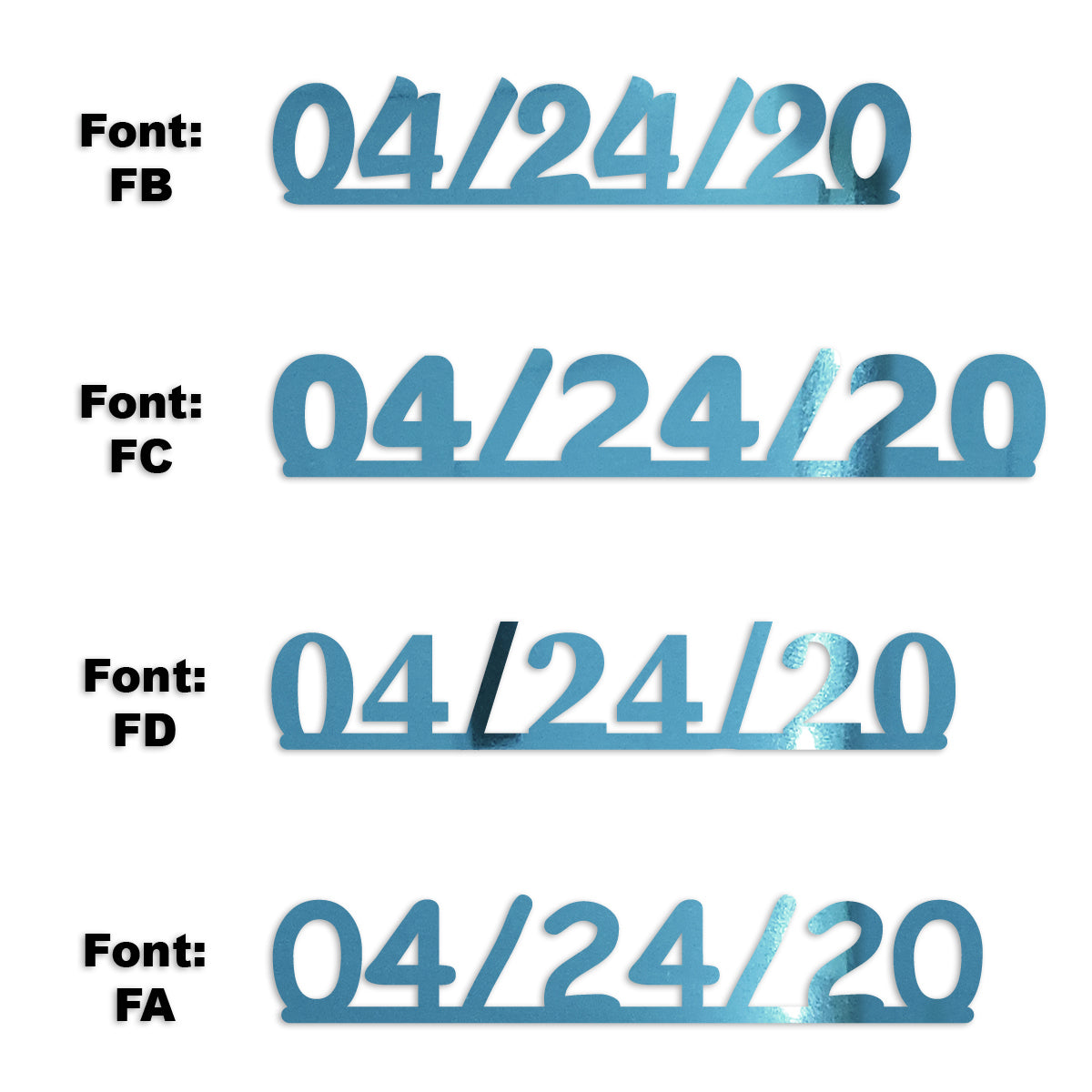 Custom-Fetti Date - 04/24/24 or 04/24/25  Blue Sky