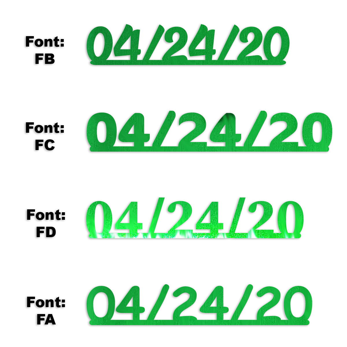 Custom-Fetti Date - 04/24/24 or 04/24/25  Green