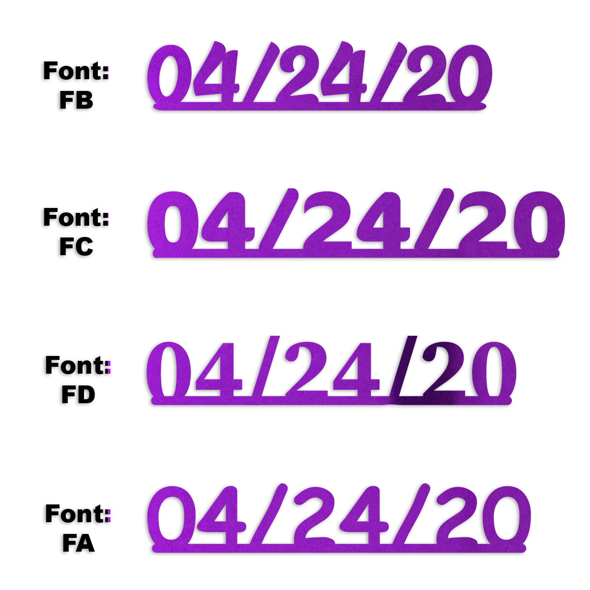 Custom-Fetti Date - 04/24/24 or 04/24/25  Purple