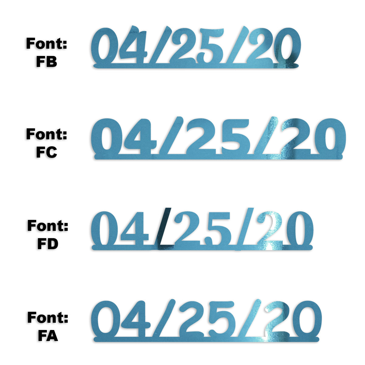 Custom-Fetti Date - 04/25/24 or 04/25/25  Blue Sky