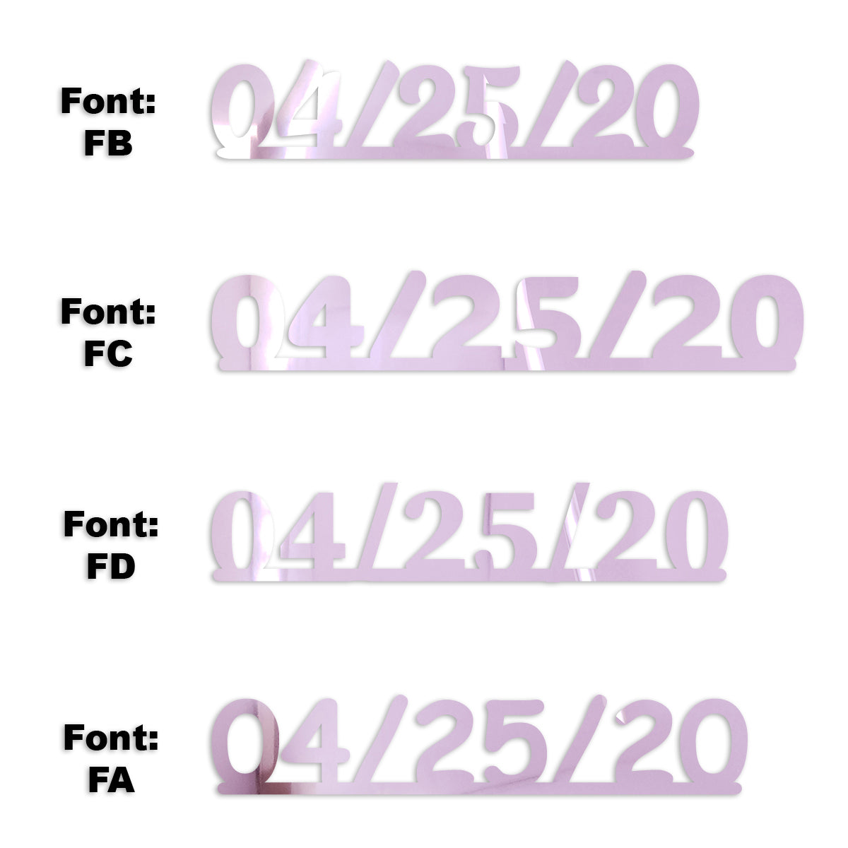 Custom-Fetti Date - 04/25/24 or 04/25/25  Pink