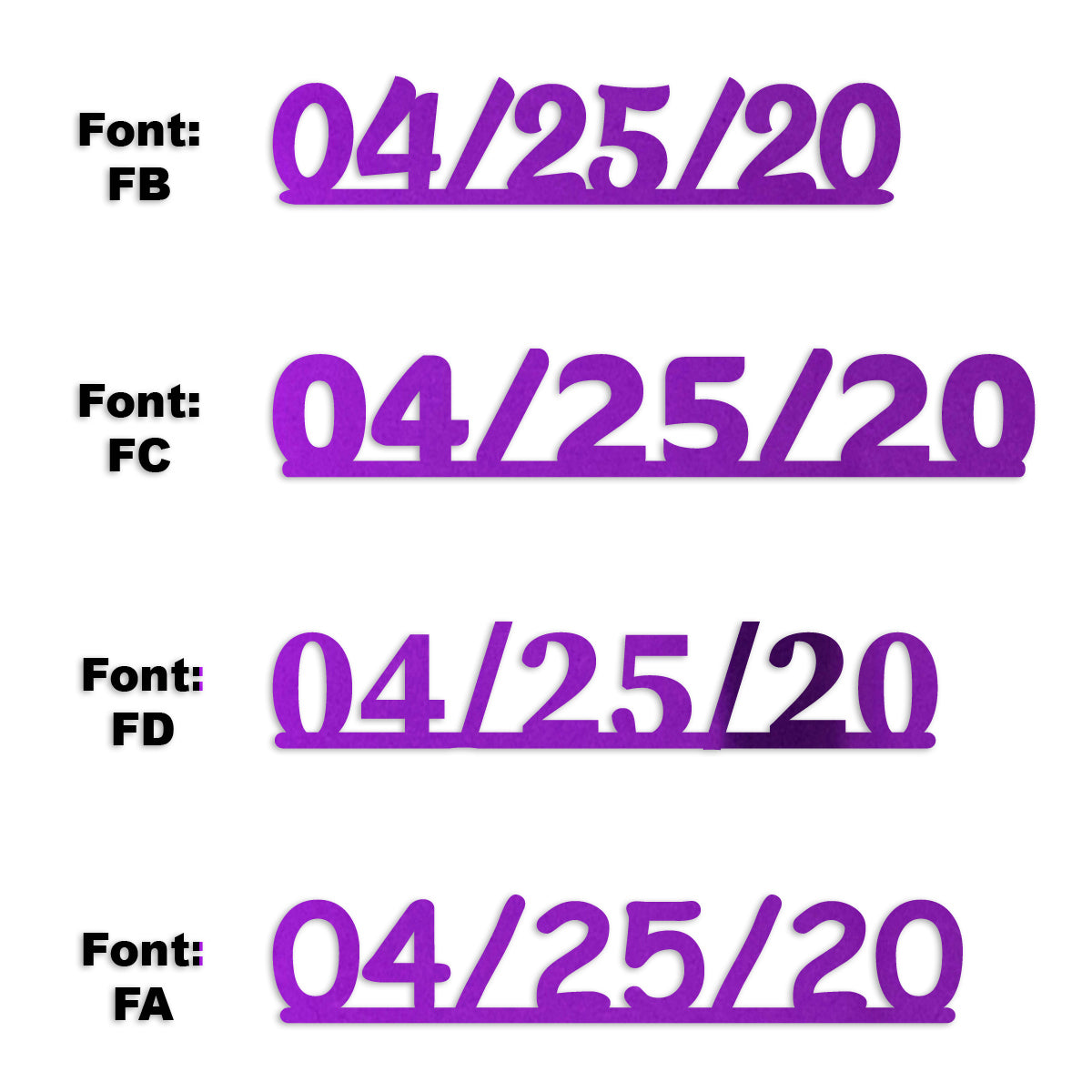 Custom-Fetti Date - 04/25/24 or 04/25/25  Purple